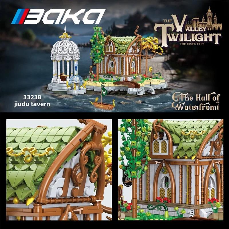 2867PCS Nordic Water City Tavern Building Blocks City Streetview Tavern Model Bricks Children Educational DIY Toys Holiday Gifts