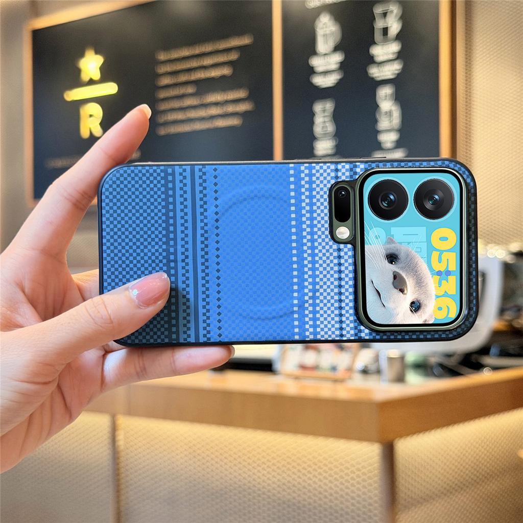 Carbon Fiber Magnetic Phone case For Xiaomi 17 Pro Max 17Pro 15T Shockproof Strap Stand Protection Slim Wireless Charging Cover