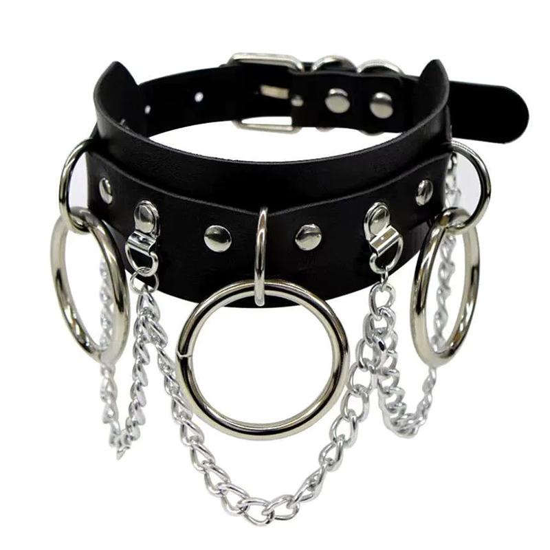 1 Stück Süß Kühl Cosplay Nieten Stern Punk Rock Gothic Damen Halsband Pu Leder Dorn Hip Hop Bondage Choker Schmuck