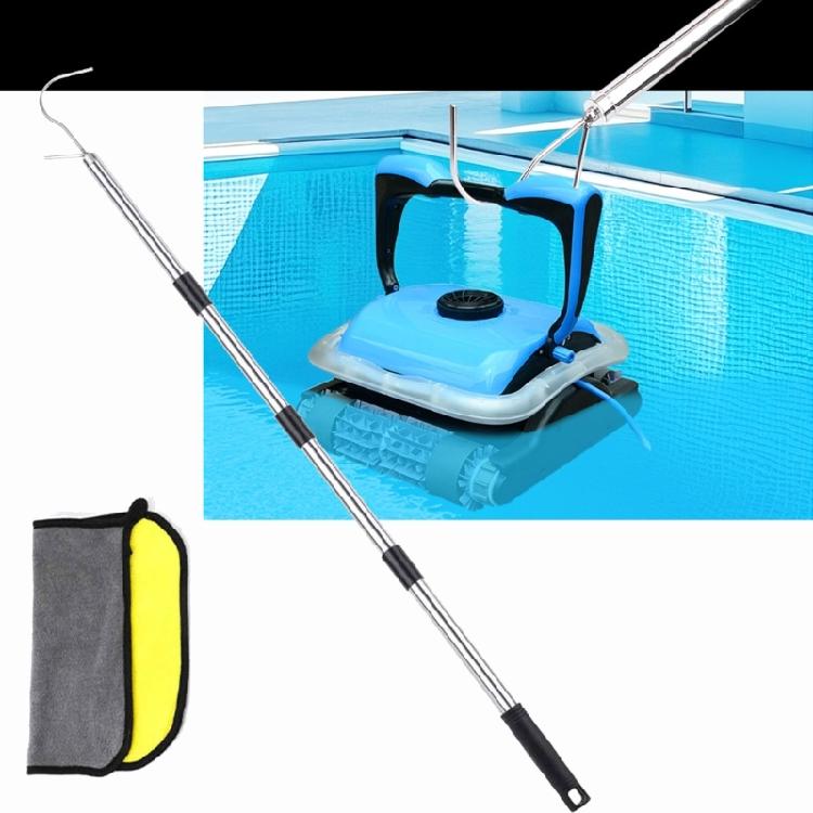 Flexible Swimming Pool Hook Device For Collecting Cleaners And Debris Constructed Of Durable Metal