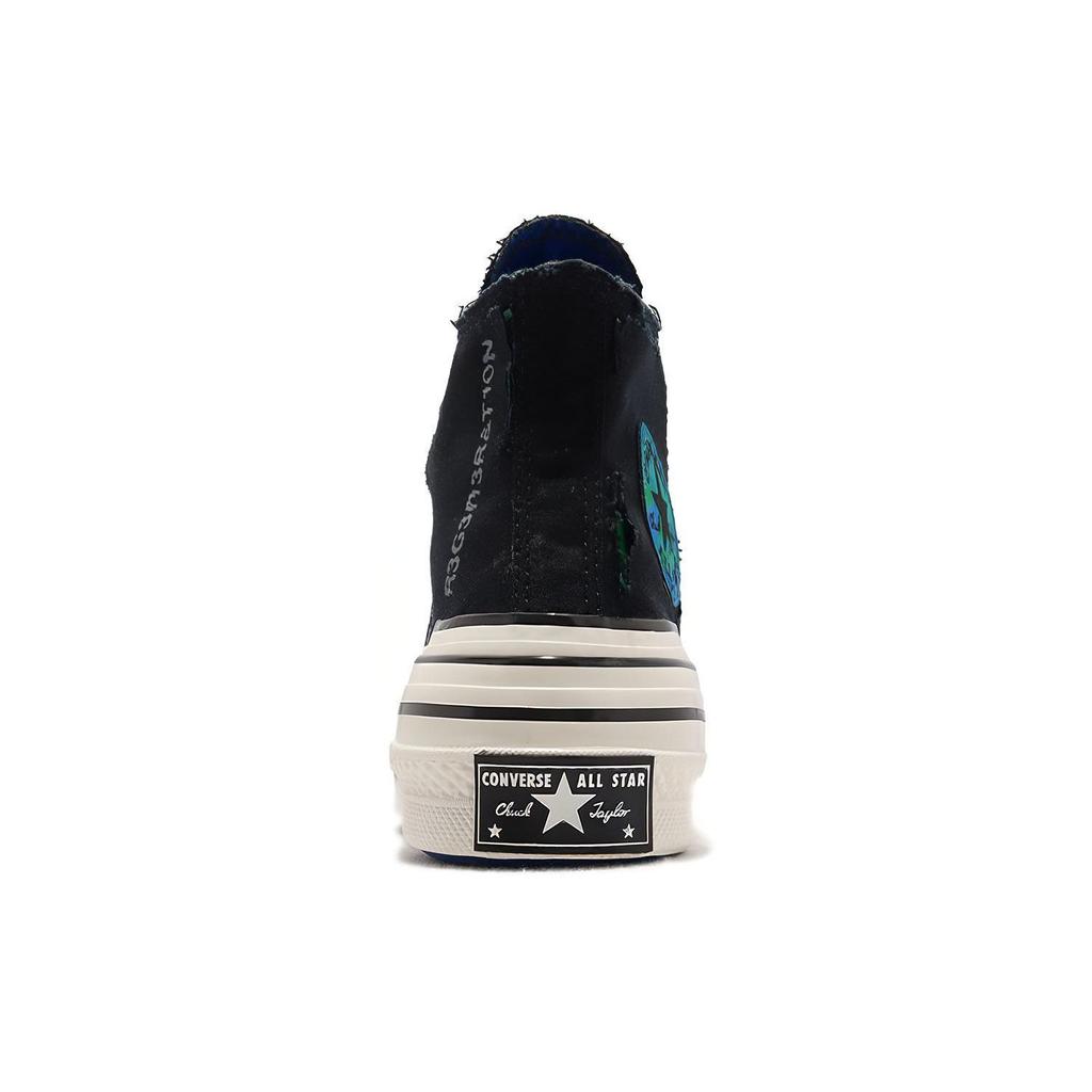 Converse Chuck 70 Hacked Heel High Tear Away - Schwarz Blau Unisex Sneakers Eisen-Grau A02407C