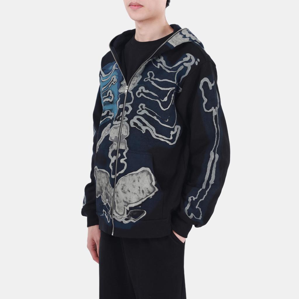 Travis Scott Cactus Jack For Fragment Skeleton Graffiti Full Zip Hoodie CJFR-HZ07