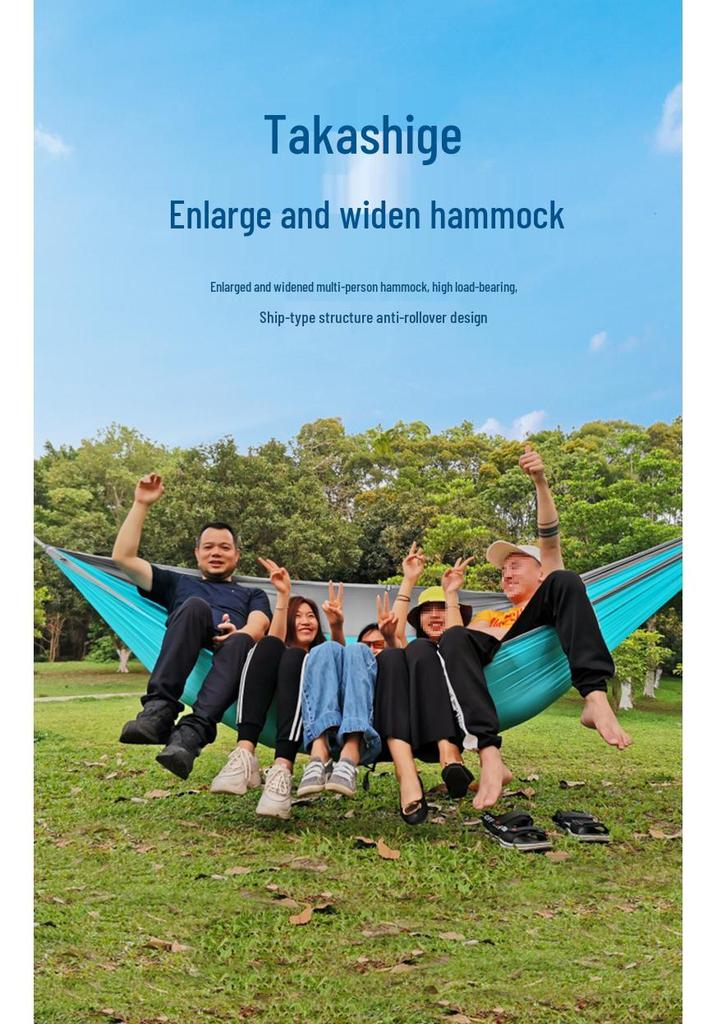 Outdoor Camping Parachute Nylon Double Hammock - Oversized and Colorful
