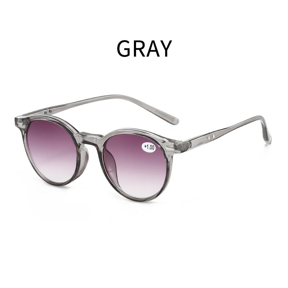

2509 Sunglasses Female Korean Retro Oval Sunglasses Ultra-Light High Definition Reading Glasses For The Elderly Sunglasses + 400 degree presbyopia