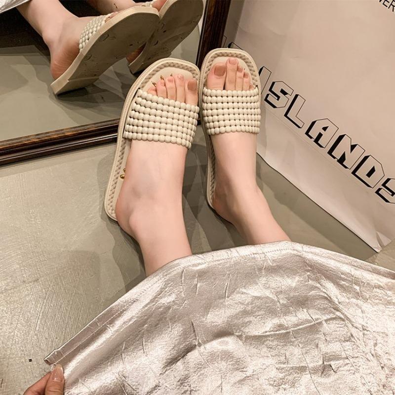 Fashion New lightweight quick-drying woven slippers for women, summer outdoor wear, fairy style, slippers, new wet-water beach