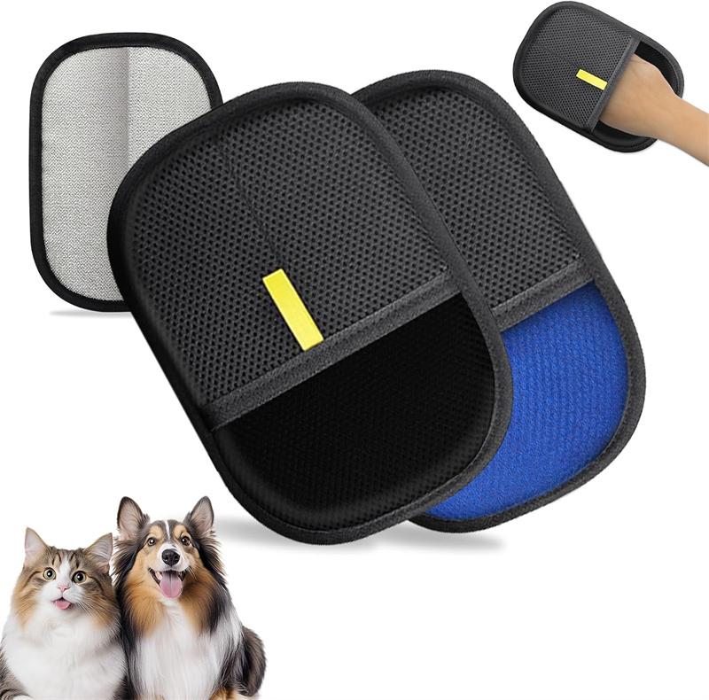 2PCS Pet Hair Remover Large Size Pet Electrostatic Hair Removal Gloves Cat Hair Removal Brush