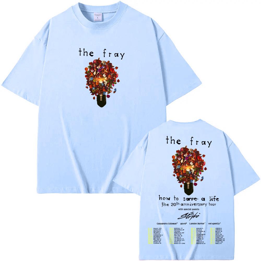 The Fray 2025 TOUR T-shirt Graphic Printing Hip Hop Tee-shirt High Quality 100% Cotton Soft Tshirt Gothic Clothing