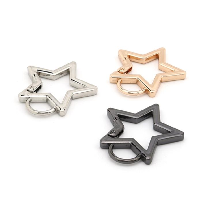 Spring Gate O-Ring Star Shape Ring Open Leather Bag Handbag Belt Strap Buckle