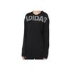 Adidas American Letter Print Long Sleeve Sweatshirt Women Sweatshirt Black DT2382