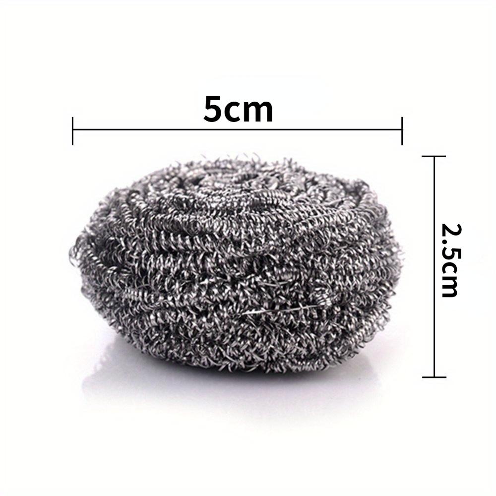 4PCS Stainless Steel Cotton Scrubbers Scrub Scouring Pad Steel Cotton Scrubbers Are Suitable for Kitchens and Bathrooms.