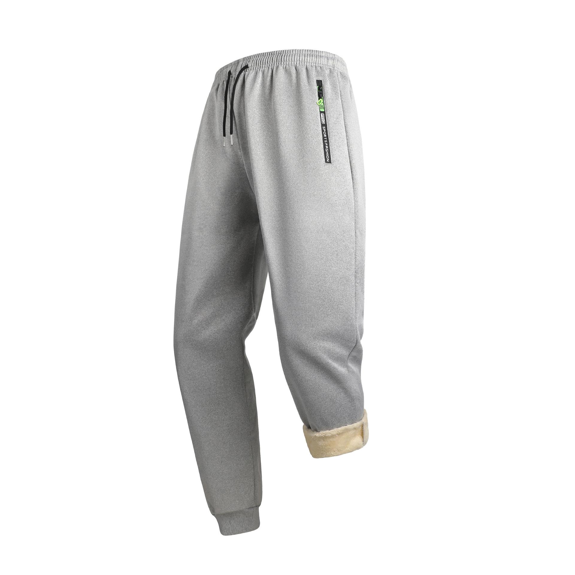 

Plus Velvet Pants Autumn and Winter Men s Cold-resistant Lambswool Sports Casual Pants XL