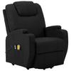 Massage Recliner with Rising Function Black Faux Leather