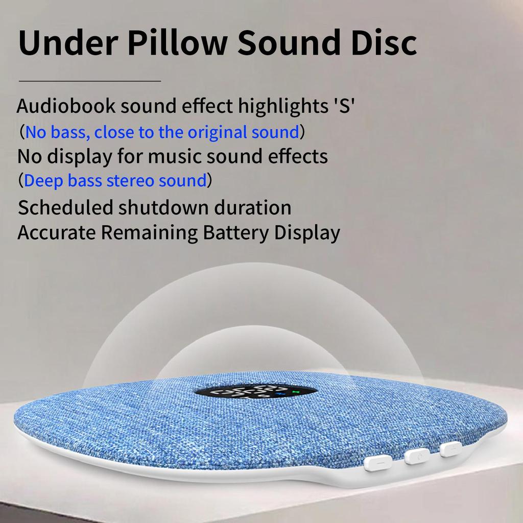Pillow Speakers For Sleeping white noise TF Card Play Thin Bone Conduction Under Pillow Speakers Night Sleeping QY15