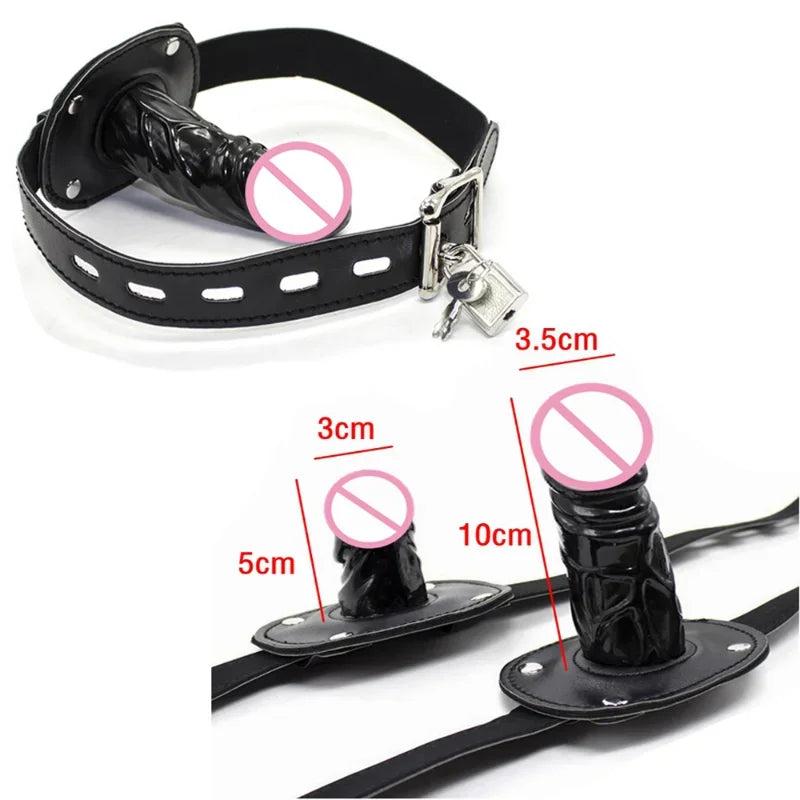 Pu Leather Sensory Deprivation Head Harness Headgear Open Mouth Gag Removable Funnel Femdom  Restraint Hood Roleplay Gags