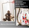 Rotating Christmas Lantern with Music, Snowfall Effect, Luminous Handheld Oil Lamp Decoration