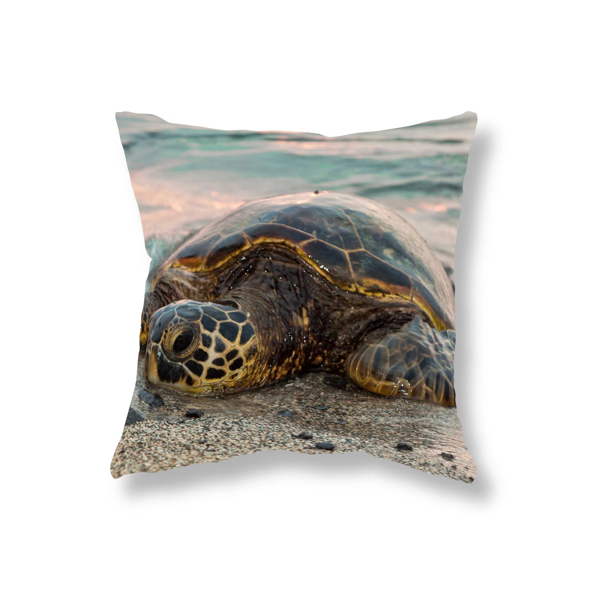

Чехол для подушки для дивана, автомобиля, роскошное украшение для дома, чехол для подушки с изображением морских животных и черепах 40x40cm