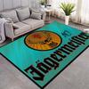 Jagermeister Deer Head Logo Teal Background Area Rug, Non Slip Soft Floor Mat Bar Home Decor Floor Carpet