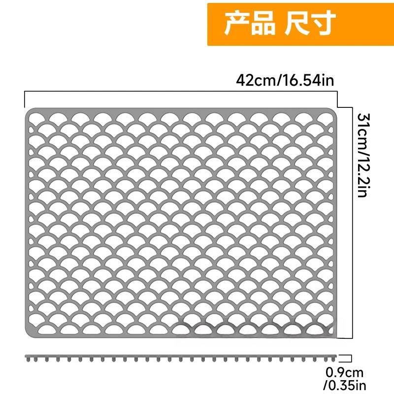 New Silicone Kitchen Dishwashing Hollow Out Sink Mats Bottom Scratch Resistant Multi Functional Pad Kitchen Sink Protector Mats