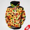 Men's Clothing 3D Printed Funny Food Pizza Hoodie Men's Streetwear Men's Oversized Hoodie Pullover Men's Autumn Hoodie