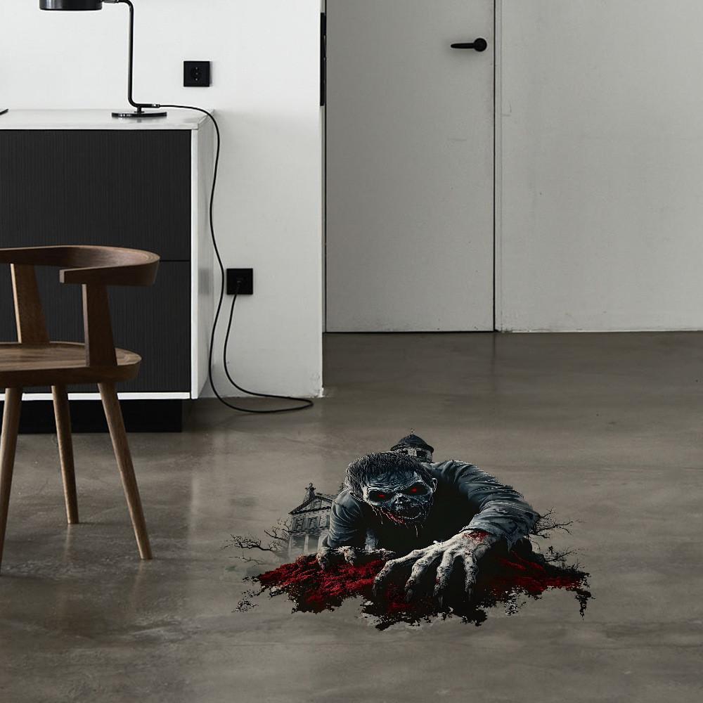 Wall Halloween Horror Breaking Zombies Appear In Living Room Decoration Home