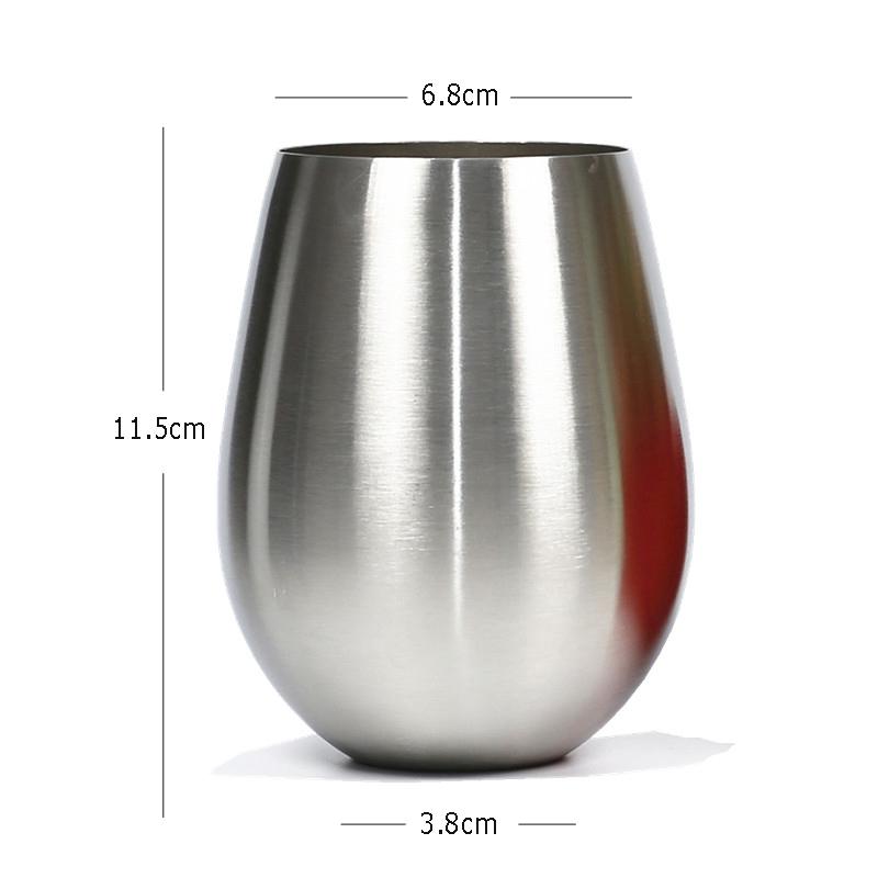 

500ml Durable Stainless Steel Cup Wine Glasses Cocktail Cup Large Water Drinking Cup Beer Tumbler Portable Outdoor Camping Cup 500ml