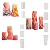 Irregulars Geometric Shape Candle Molds Wavy Cylindrical Silicones Mould Ornament Molds Casting Mould Craft Supplies