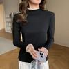 Navava Women Lace Reversible Fleece Mock Neck Long Sleeve T shirT nT3153