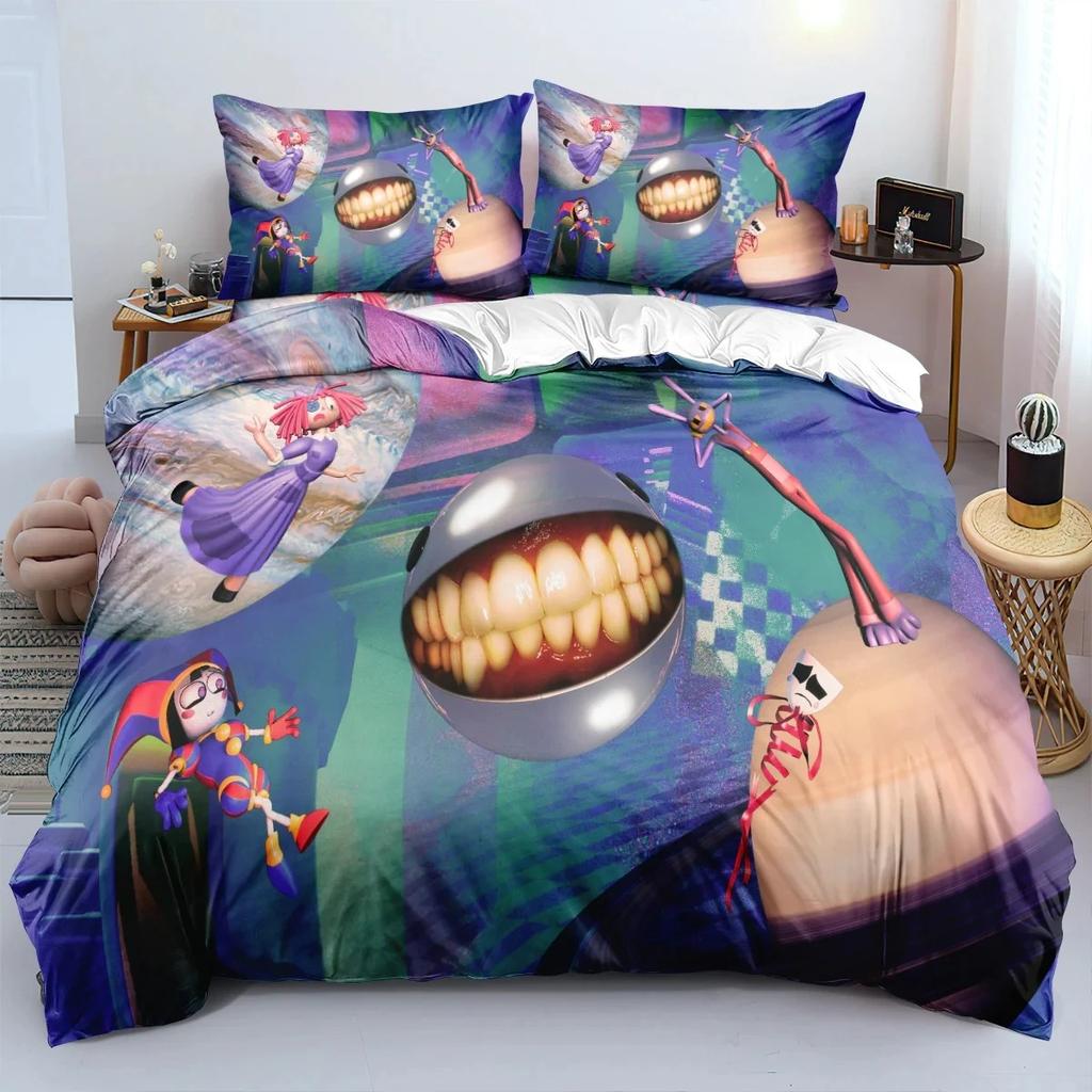 Cartone Animato Fantastico Set Copripiumino Federe Biancheria da Letto Adulti Ragazzi Ragazze Decorazione Camera da Letto Singola Matrimoniale