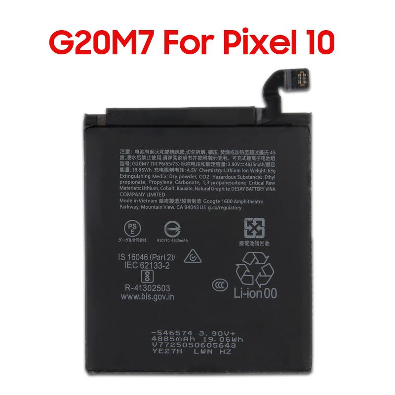 New Rechargeable Lithium Battery G20M7 GLE28 GD1J6 For Google Pixel 10 Google Pixel 10 Pro Google Pixel 10 Pro XL With Tools