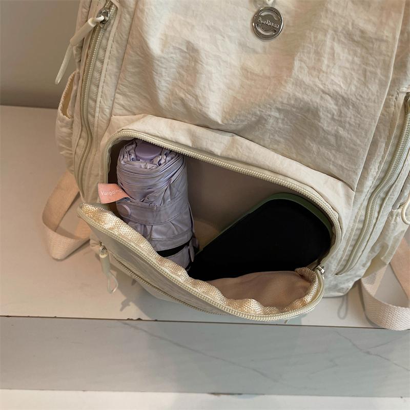 Mochila Ligera de Moda Bolso Diario de Moda Casual Mochila Escolar de Gran Capacidad para Estudiantes Diseño Minimalista para Viajes al Trabajo con Bolsillos Funcionales