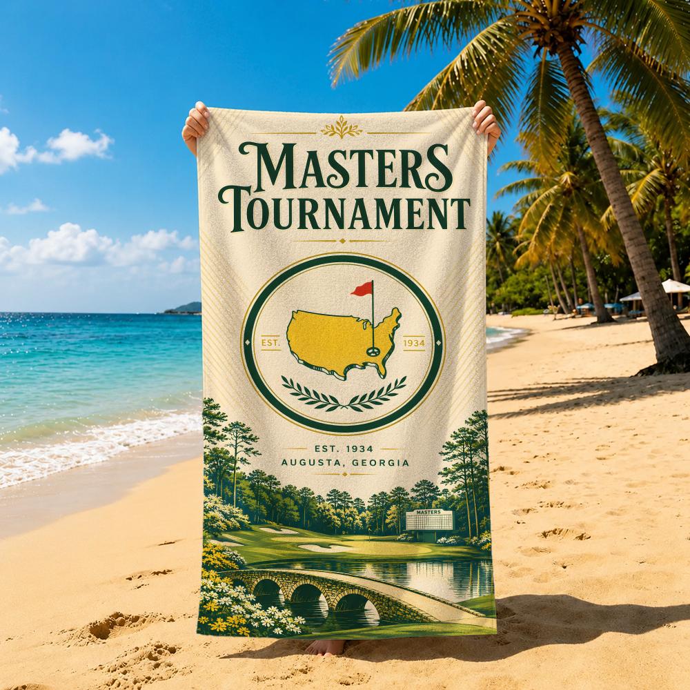 Event Art m-Masters Tournament Towel Towel Soft Pool Gift For Travel Gym Shower Cool Camping Quick Dry Sports  Large Beach Towel