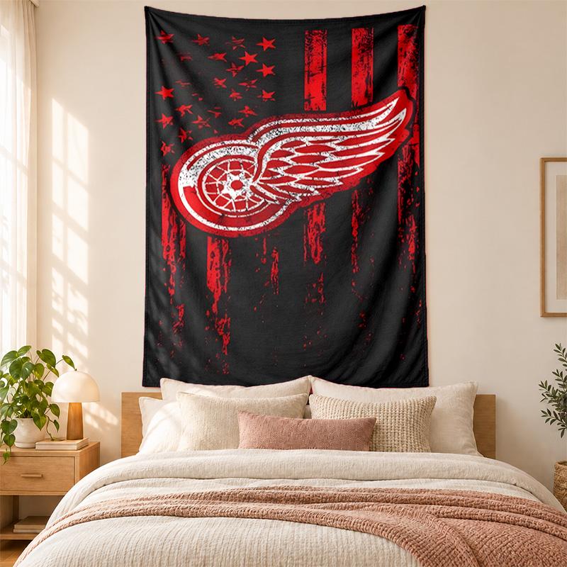 Detroit Red Wings Tapestry highquality for decorating living room bedroom dorm walls ideal as bedroom wallart orholiday gift