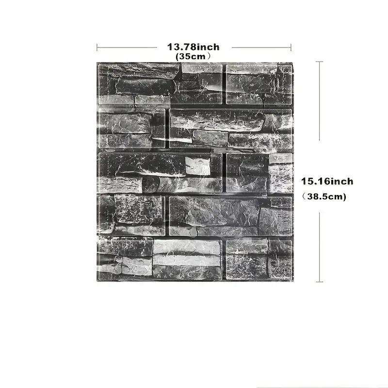 1-10pcs 35x38.5cm / 13.78in X 15.16in DIY Self-adhesive 3d Wall Stickers for Bedroom Waterproof Home Decor Foam Brick Wallpaper
