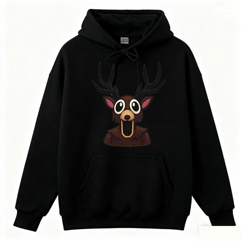 

Жахливий олень Жах Жахливий Олень Жіночі Толстовки Принт Толстовка 99 ночей у лісі Гра Повсякденний Осінній Довгий Рукав Пуловер Топи Аніме Вуличний Одяг S