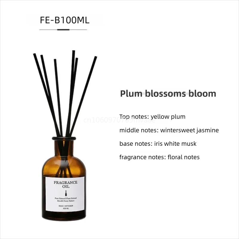 100ml Fireless Aromatherapy Essential Oil Rattan Aroma Bedroom Toilet Deodorant Household Decoration Gift Diffuser Air Freshener