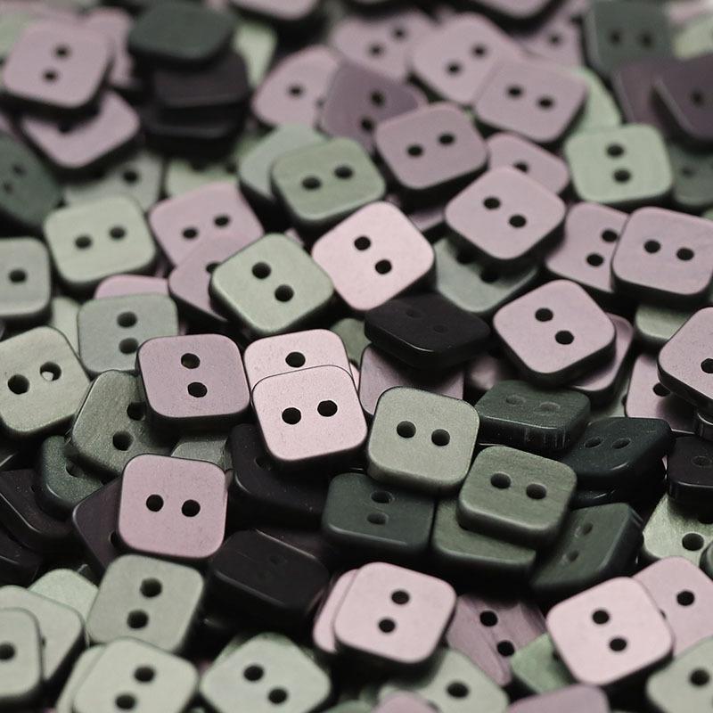 

Два глаза квадратная смоляная пуговица простая рубашка рубашка пуговица для одежды универсальная детская одежда топ декоративная пуговица 1 #[9.5x15mm LY4143 #Two-eye square color black]