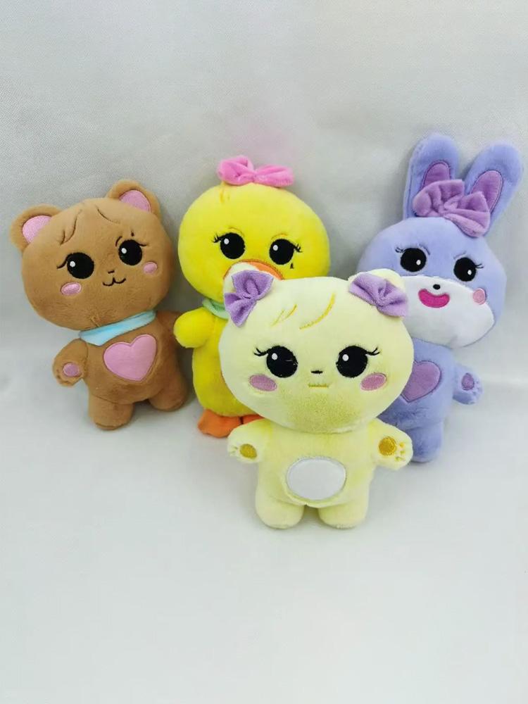 20cm Pink Character Plush Doll BORN PINK World Tour Official Plushies Jennie Lisa Rose Jisoo Kawaii Stuffed Animals