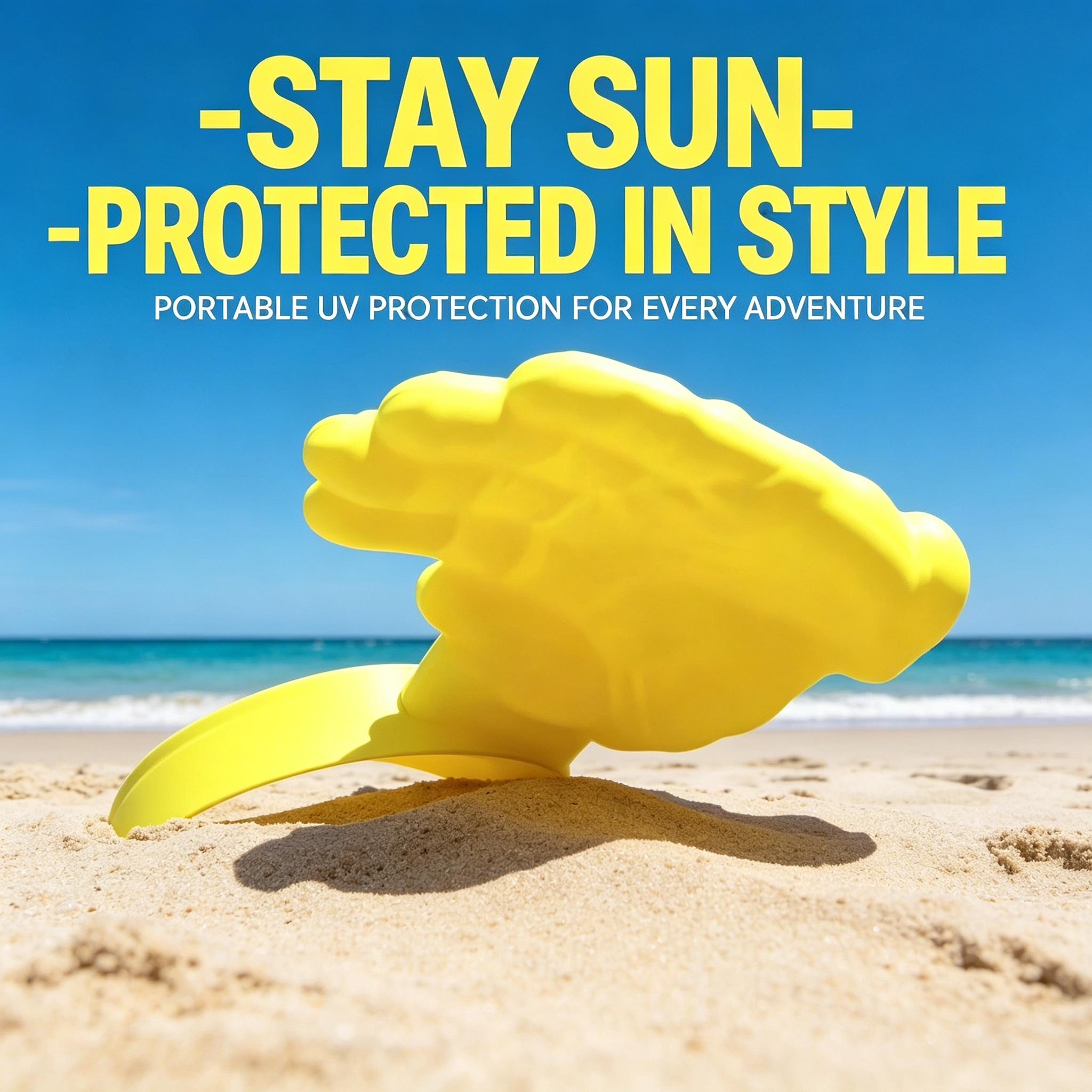 Jushenghui Women's Sombrero De Sol Plegable Para Mujer, Estilo Creativo Y Portátil, Protección Uv Ajustable