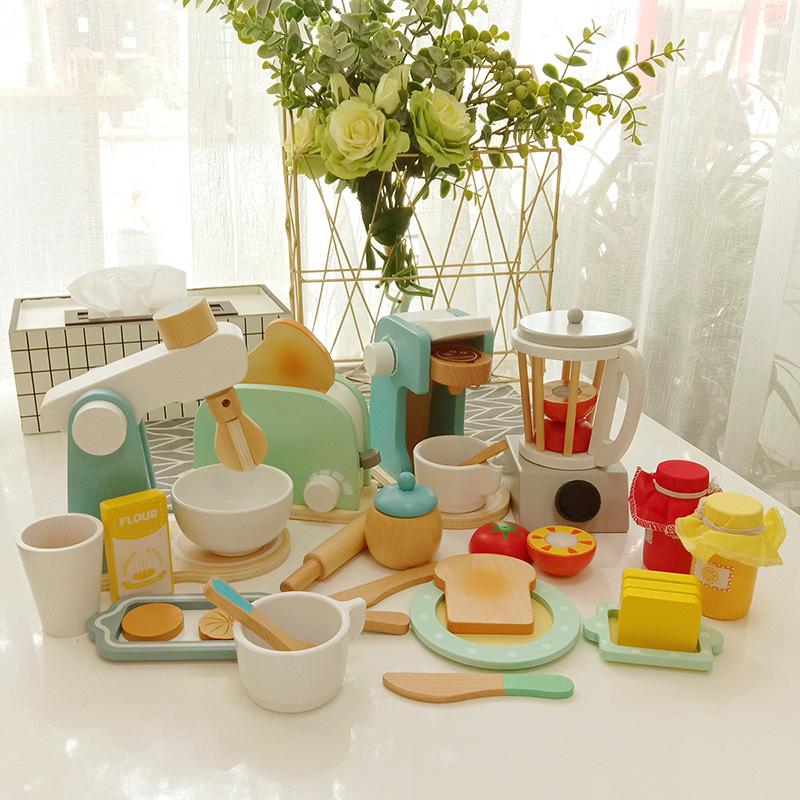 

Wooden Kitchen Playset for Kids - Birthday Gift for Girls