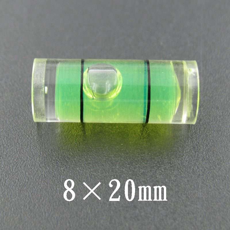 Acrylic Tubular Spirit Level Mini Cylinder Plastic Vial Water Level Indicator 1Pcs
