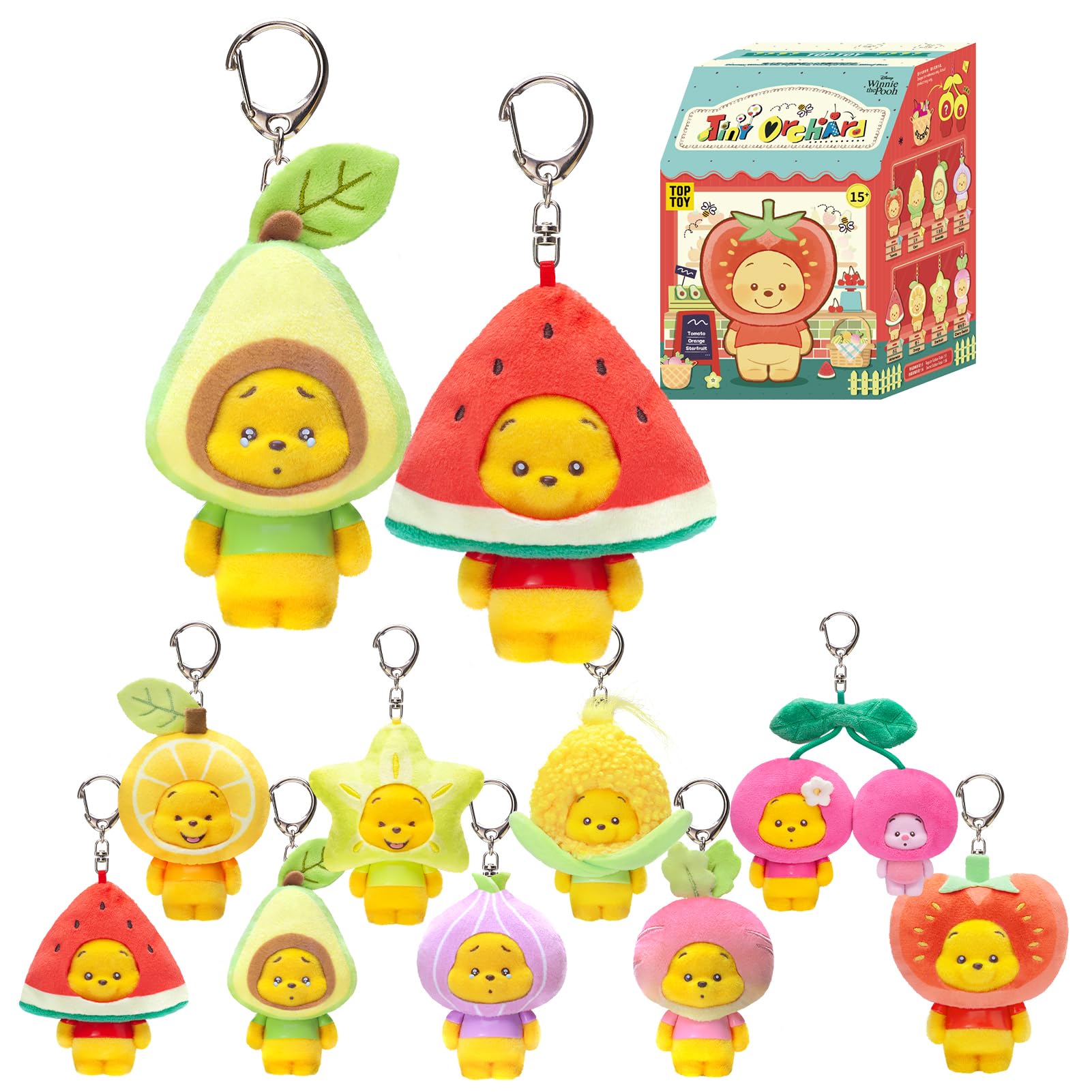 

TOP TOY Серия Плюшевых Подвесок Disney Винни-Пух Гачапон Сюрприз Фигурка Пластиковая Модель Премиальная Игрушка из Мягкого Винила Подарок на День Рождения Винни-Пух