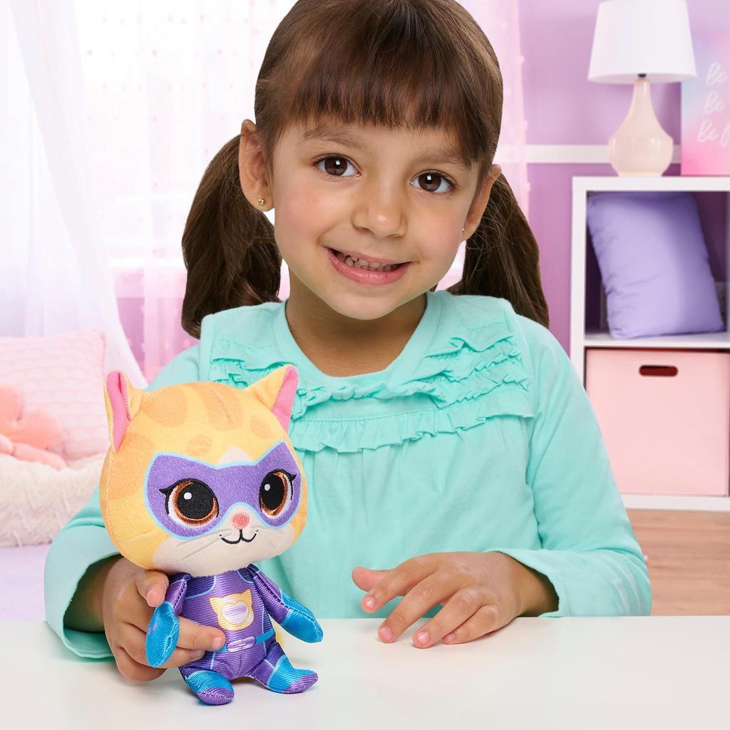Disney Junior SuperKitties 7-inch Small Plush Stuffed Animal, Sparks, Kitten, Kids Toys for Ages 2 Up