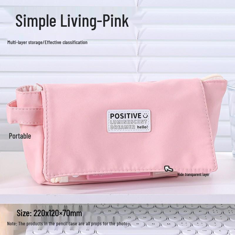 Large Capacity Blue Transparent Ita Pencil Case - Stylish and Functional for Students