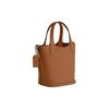 Coach Hanna Double Sided Leather Bucket Bag , Crossbody , One Shoulder Handbag Small Women's Silver Light Saddle (Unisex) Handbags