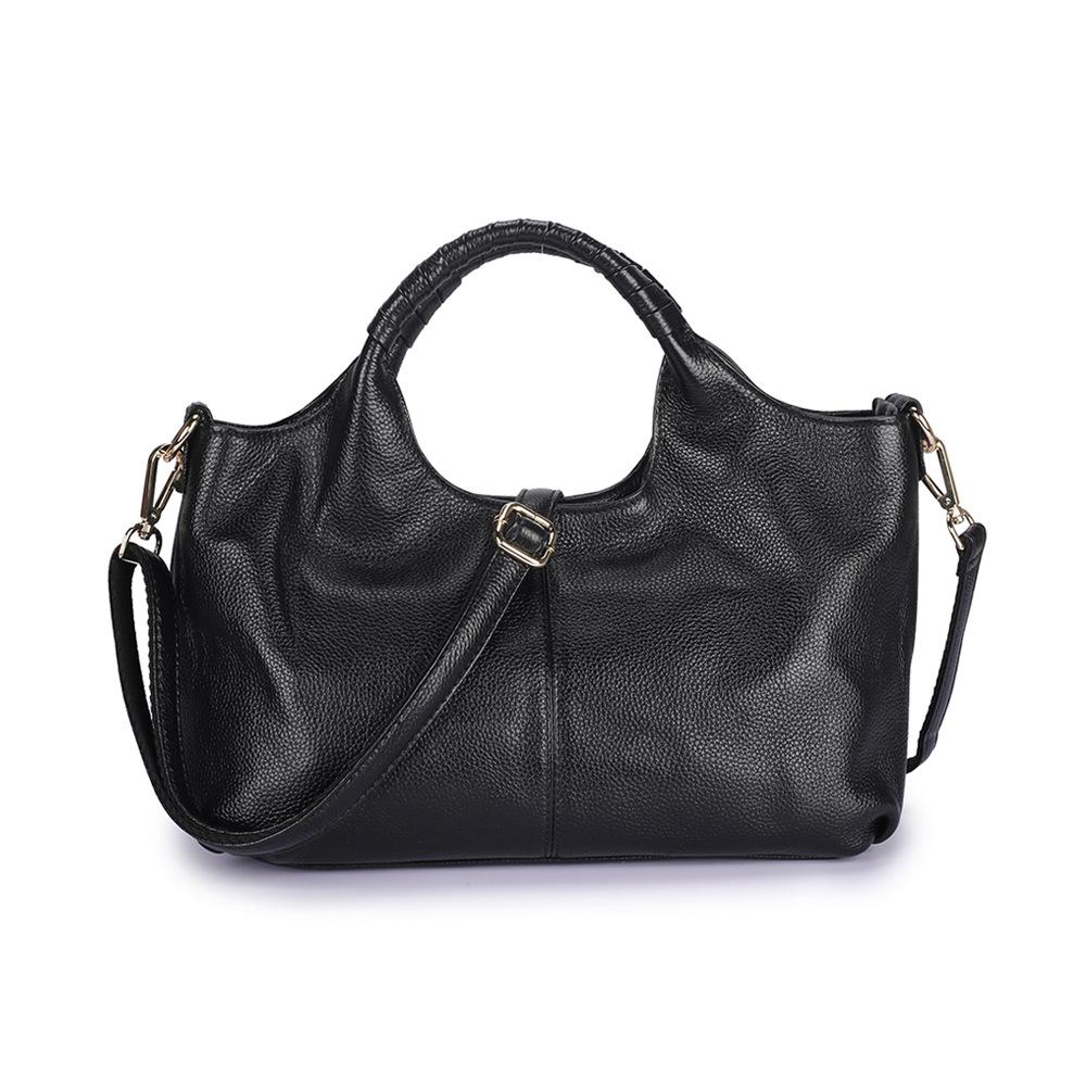 Middle-aged mother women's bag handbag practical bag new women's fashion, first layer cowhide single shoulder crossbody