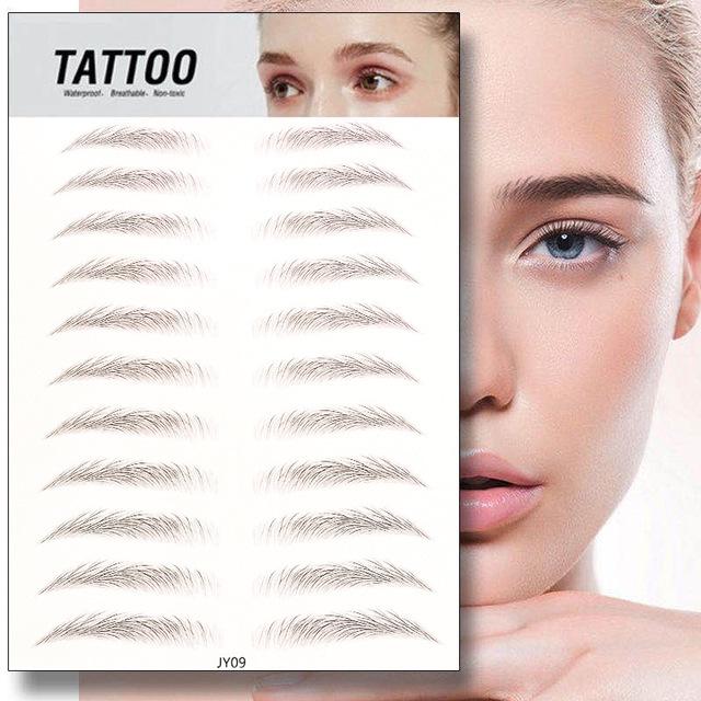 3D Semi-Permanent Waterproof Eyebrow Tattoo Stickers for Men and Women – Easy-to-Apply, Realistic, Long-Lasting