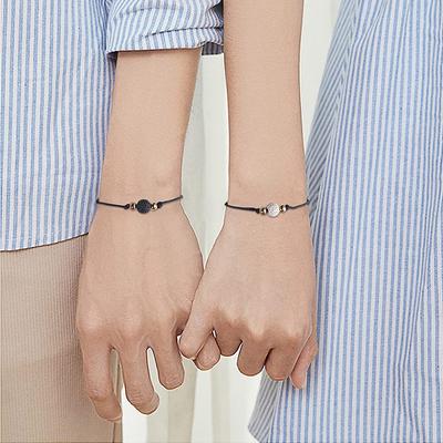 Bracelets assortis réglables pour couples Cadeau pour petit ami petite amie Bijoux tendance Stonego