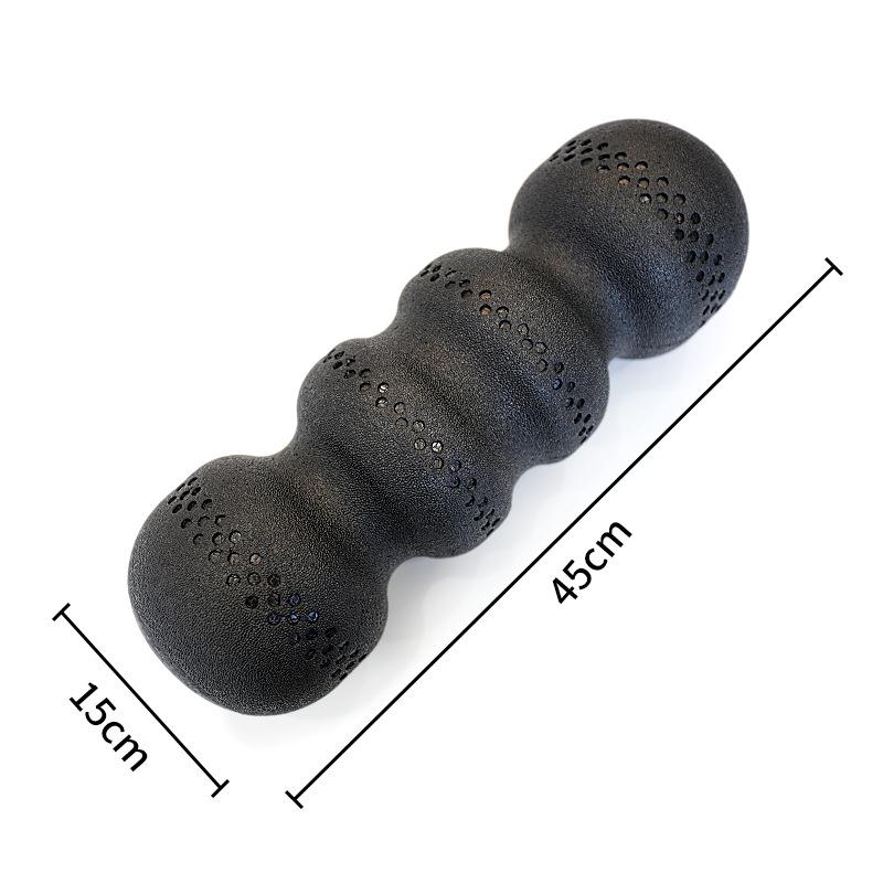 In-Stock Fast Shipping Yoga Foam Peanut Roller for Spine and Muscle Relaxation чёрный
