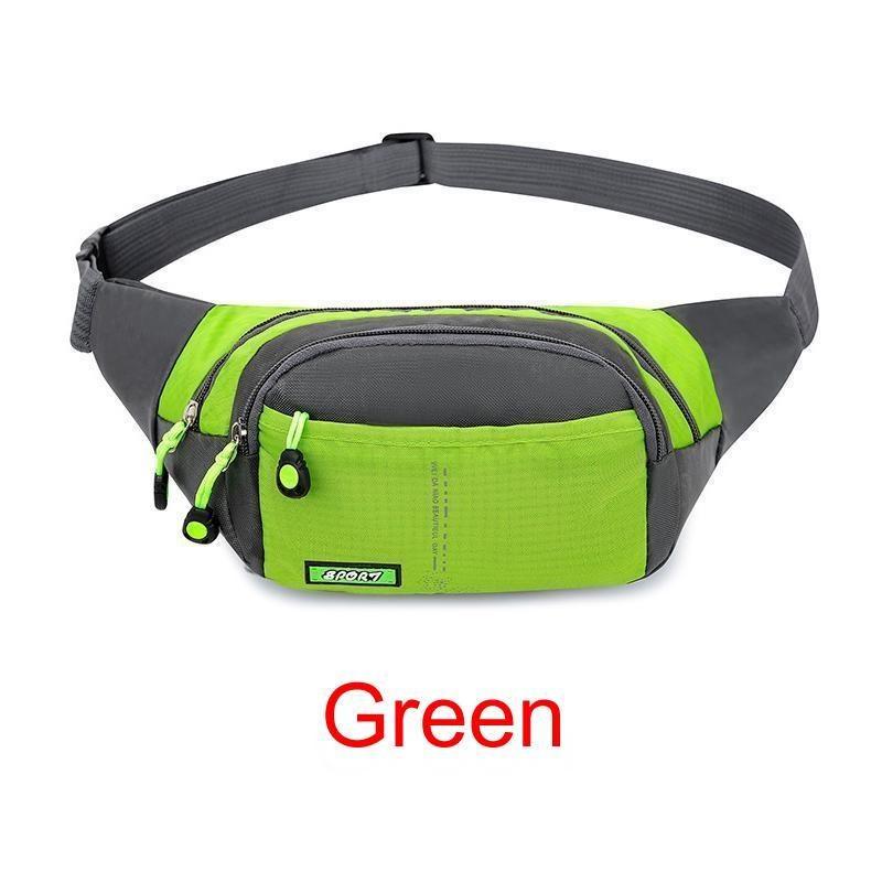 Men's Waist Bag Canvas Bag Large Capacity Water Ripple Chest Bag Sports Phone Bags Fashion Multi-functional Outdoor Waterproof Bum Bag