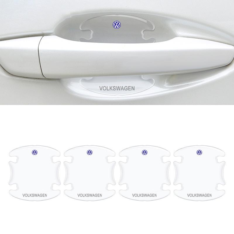 4pcs/8pcs Car Door Bowl Handle Protector Sticker Transparent Anti-scratch For VW Volkswagen Golf Polo Passat Tiguan Touran Jetta QM7